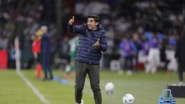 Abel Ferreira, durante el partido de Palmeiras ante Liga de Quito por la Copa Libertadores
