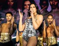 Dua Lipa en su primer concierto en el River Plate.