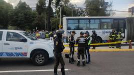 Las autoridades en el lugar de los hechos.