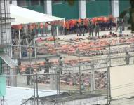 Imagen de militares en la cárcel de Esmeraldas, tras la masacre del 25 de septiembre del 2025.