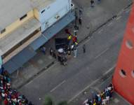 Imagen aérea de la masacre en Peca, Pascuales, donde siete personas fueron asesinadas la mañana de este martes 10 de junio.