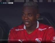 Jhonny Quiñónez fue sustituido, después de haber ingresar al cambio con Independiente de Avellaneda.