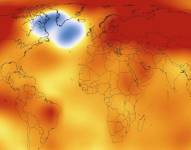 El blob frío está cerca de Groenlandia.