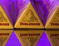 Una muestra del producto de Toblerone.
