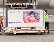 El lote de Sinovac que llegó hoy al aeropuerto Mariscal Sucre de Quito. Salud Ecuador