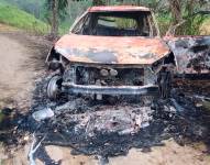 Seis cadáveres calcinados fueron hallados en la vía El Carmen - Manabí.