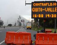 En la avenida Oswaldo Guayasamín, el contraflujo funciona desde las 16:00 hasta 19:30, de lunes a jueves.