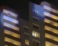 Captura de video del accidente de un escalador en Rusia.