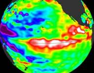 Cuando El Niño está activo, el agua del océano en la zona ecuatorial está más caliente.