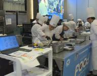 Chefs participando en las competencias del Guayaquil Food Show.