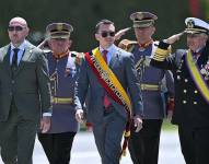Presidente Daniel Noboa en ceremonia policial y militar