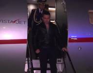 Captura de pantalla del video difundido por el equipo de comunicación de la Presidencia de la República sobre la llegada del presidente Daniel Noboa a Tel Aviv, Israel, el 3 de mayo de 2025.