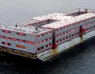 La barcaza Bibby Stockholm será ocupada por 500 solicitantes de asilo.