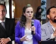 Juan Carlos Holguín, María Brown y Adrián Castro.