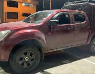 Camioneta donde se descubrieron los paquetes de marihuana.