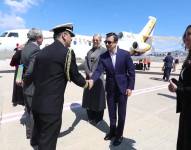 Imagen de Daniel Noboa arribando a Roma, Italia, junto a Lavinia Valbonesi, este sábado 11 de mayo del 2024.