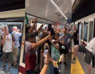 El anciano atacó al grupo de jovenes mientras trataban de subirse al metro de la capital italiana.