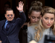 En imagen, los intérpretes de diversas películas norteamericanas, Johnny Depp y Amber Heard.