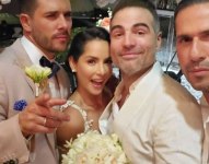 Imágenes de archivo de la boda entre Carmen Villalobos y Sebastián Caicedo junto a conocidos actores latinoamericanos.