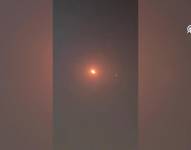 Imagen de una explosión en el cielo de Catar.