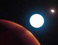 Según las observaciones astronómicas, HD 131399Ab goza de triples atardeceres y triples auroras. Crédito: ESO/L. CALCADA/PA