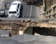 Manabí: vía Montecristi-Jipijapa cerrada por colapso del puente sobre el estero Quimis
