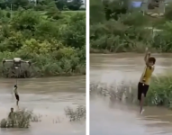 Agricultor salvó a dos niños con dron