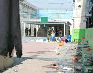 GUAYAQUIL (ECUADOR), 03/11/2022.- Fotografía cedida hoy por el Servicio Nacional de Atención Integral a Personas Adultas Privadas de la Libertad (SNAI) de Ecuador que muestra un patio de la Penitenciaría de Guayaquil (Ecuador).