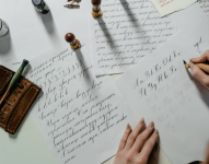 Imagen referencial de ejercicios de caligrafía.