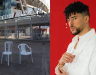 Las sillas aparecieron frente al Estado Monumental de River Plate.