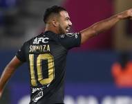 Junior Sornoza celebra un gol con Independiente del Valle