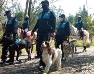 Agentes metropolitanos patrullan en el Parque Metropolitano Guangüiltagua (imagen referencial).