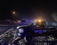 Policía mexicana en el lugar de los hechos