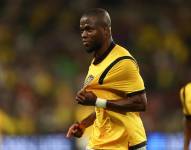 Enner Valencia celebra un gol con la selección de Ecuador