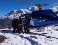 Mediante un aeropolicial se realizó el rescate de los heridos.