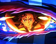 Tanjiro mira su reflejo a través de los ojos de Akaza