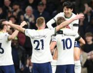 El Tottenham, celebrando uno de los goles.