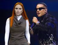 Imagen de archivo de Mireddys González y una composición de Daddy Yankee en un concierto.
