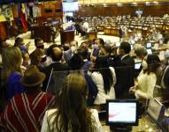 En la Asamblea todo se alista para la ceremonia de posesión del nuevo presidente de la República, Guillermo Lasso. API/Archivo