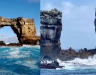 El Arco de Darwin ubicado a menos de un kilómetro de la isla Darwin