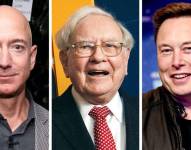 Jeff Bezos, Warren Buffet y Elon Musk.