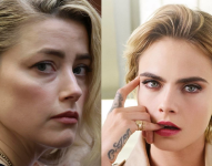 En imagen, Amber Heard durante el juicio contra Johnny Depp y Cara Delevingne en una fotografía de su Instagram.