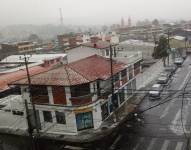 Una de las zonas donde se reportó el aguacero con granizo.