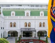La fachada del Palacio de Najas en Quito donde funciona la Cancillería.