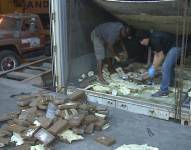 Policía Antinarcótico encuentra 322 paquetes de cocaína en un contenedor en el puerto marítimo de Guayaquil. Archivo