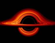 Visualización de un agujero negro hecha por la NASA. NASA
