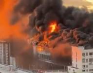 Incendio en el Colegio Marista Santa María.