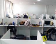 Imagen de archivo del allanamiento al call center en Quito desde donde se realizaban extorsiones.