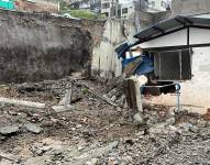 La casa comunal en donde se produjo la emergencia en el barrio Virgen del Cisne.