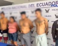 Imagen de las cuatro personas detenidas en Guayaquil.
